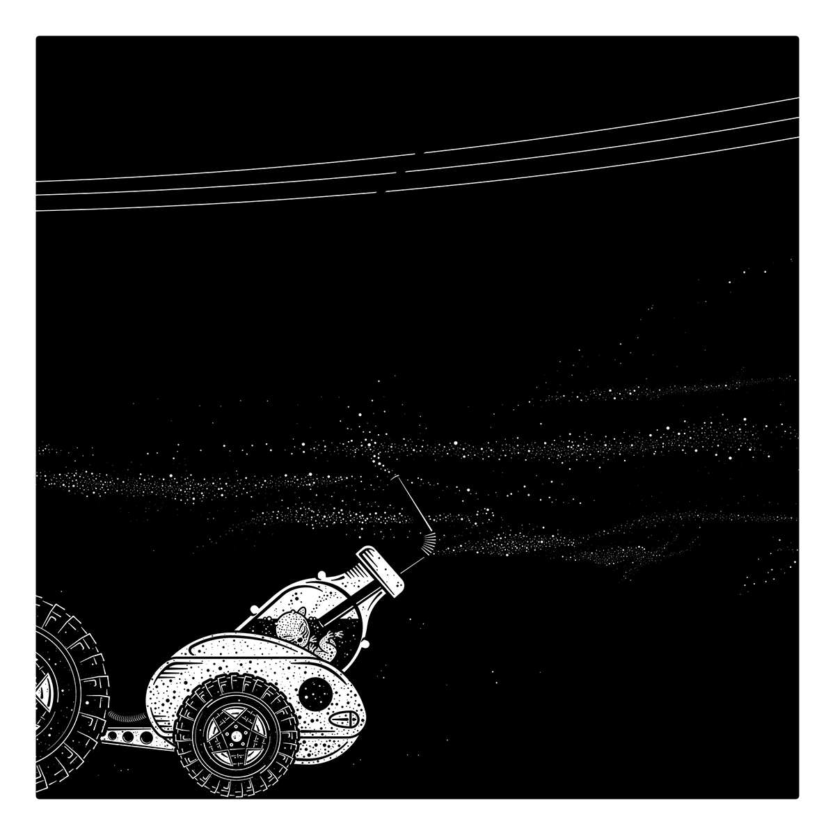 Dreaming Demons: Serendipity, Giclée print by Leffe Goldstein. 夢見る悪魔。出荷用クレーン。 港湾クレーン